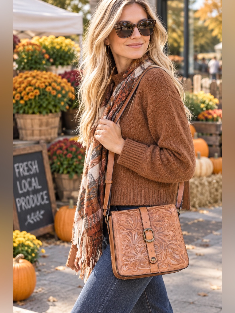 Patricia Nash Burnished Tooled Venezia Crossbody